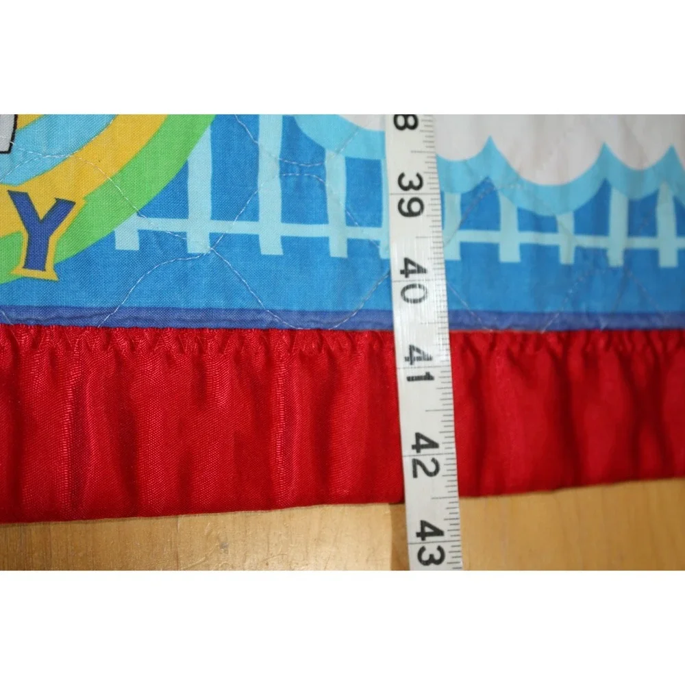 Vintage Thomas & Friends Quilted Toddler Blanket Colorful Trains Tank Engine